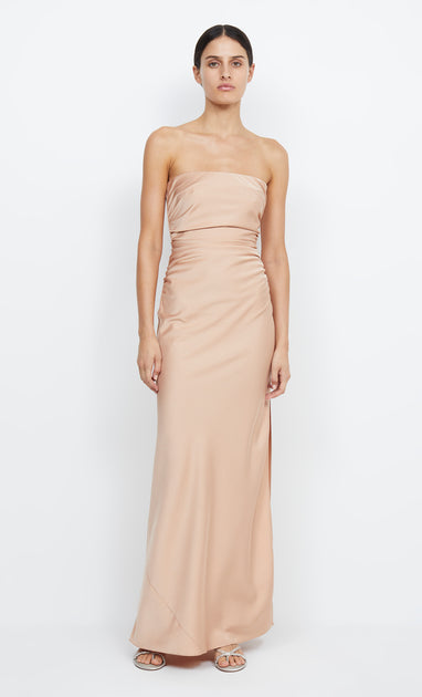 ETERNITY STRAPLESS MAXI DRESS ROSE GOLD BEC BRIDGE AU