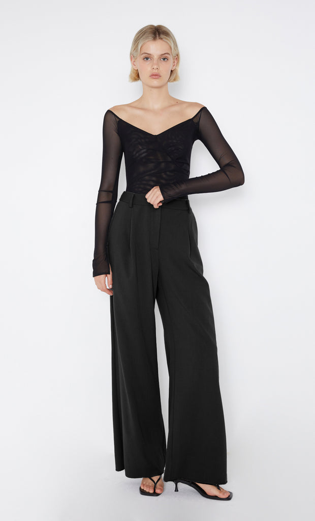 Black Marissa Straight Leg Pant by Bec + Bridge