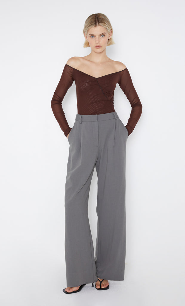 Chocolate Isadora Long Sleeve Top by Bec + Bridge