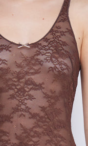 Adonia Lace Chocolate Tank Top by Bec + Bridge