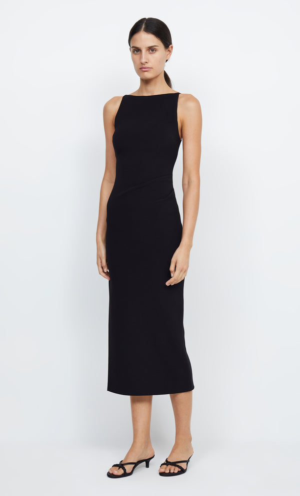 BE MINE TUCK DRESS - BLACK