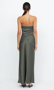 THE DREAMER STRAPLESS DRESS - DARK WILLOW