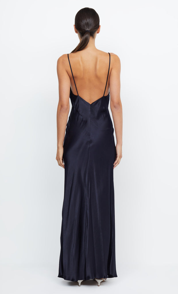 Moon Dance V Neck Bridesmaid Maxi Dress in Ink Navy by Bec + Bridge