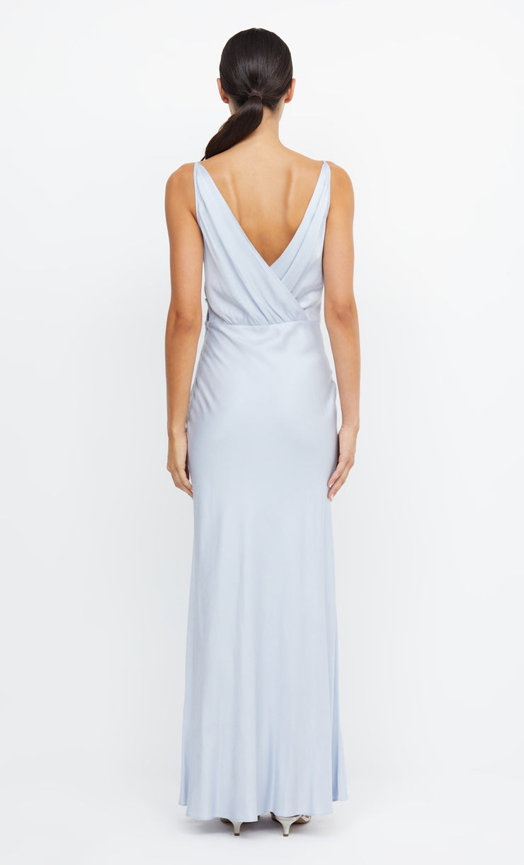 ADORE V MAXI DRESS - DUSTY BLUE