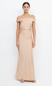 ETERNITY OFF SHOULDER MAXI - ROSE GOLD