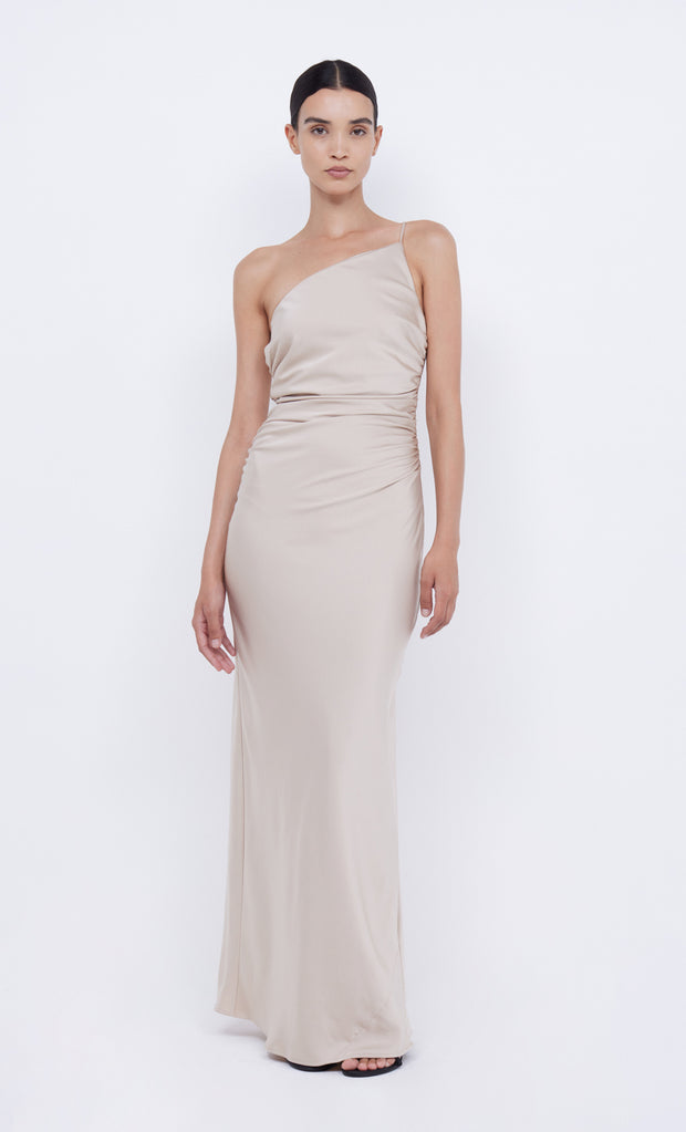 ETERNITY ASYM MAXI DRESS - SAND