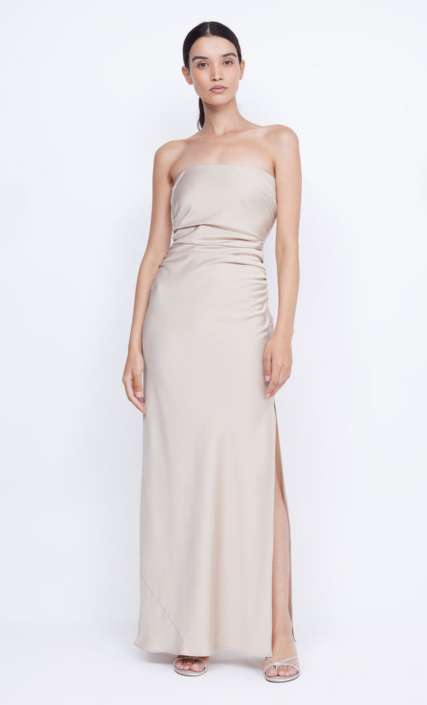 ETERNITY STRAPLESS MAXI DRESS - SAND