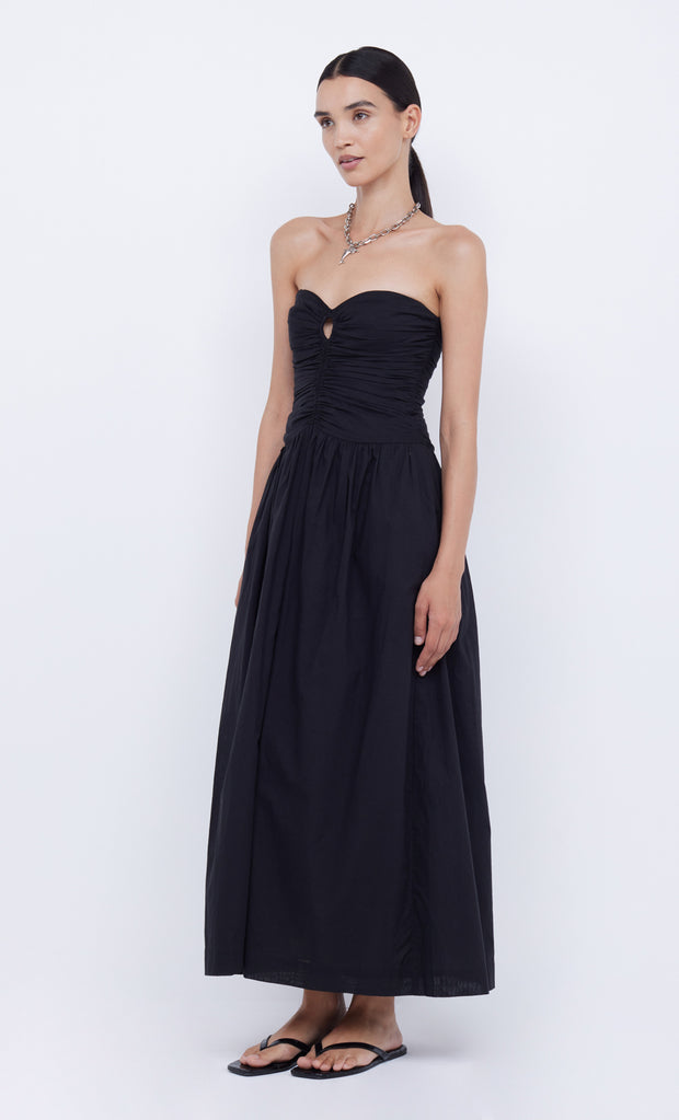 PALMER STRAPLESS MAXI  - BLACK