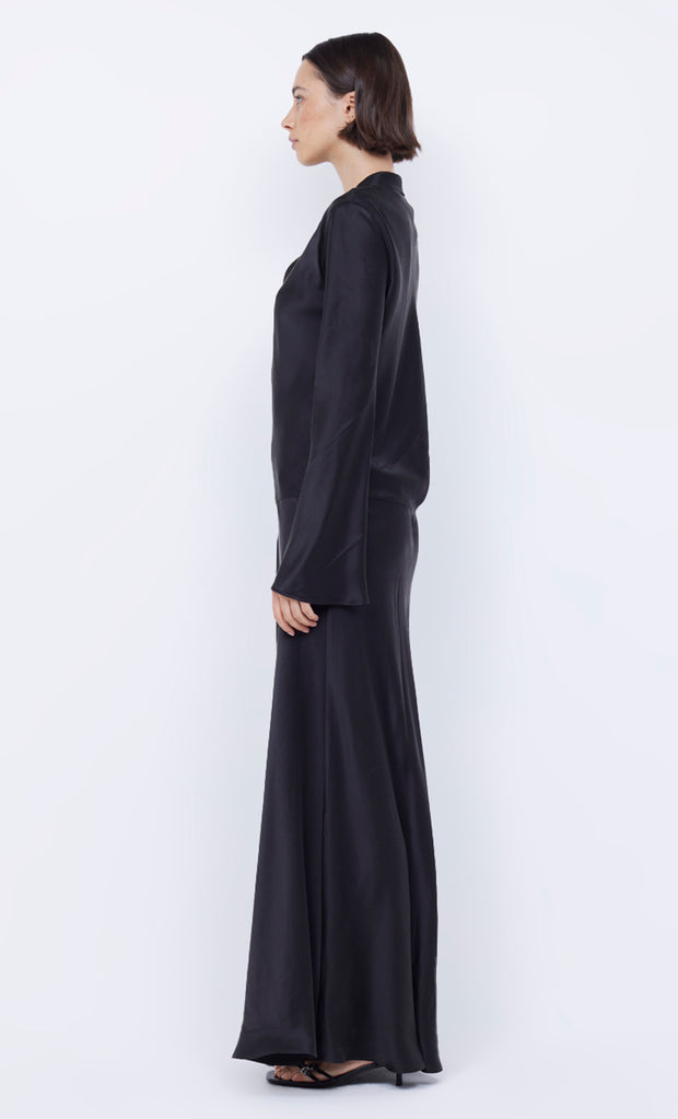 ORLA LONG SLEEVE MAXI DRESS - BLACK