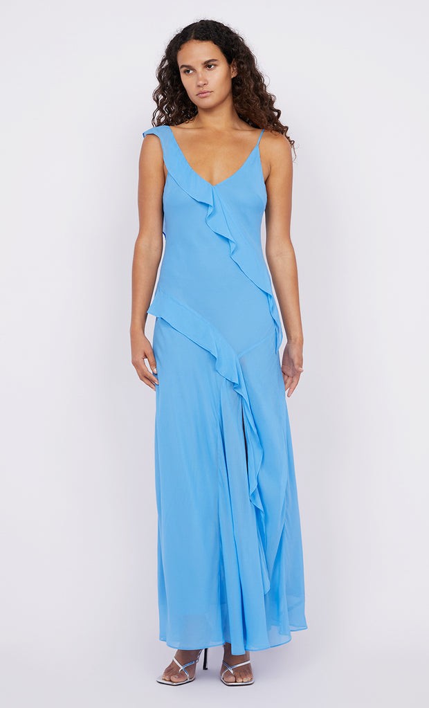 Aida Frill Dress in Azure by Bec + Bridge