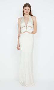 ALABAMA HALTER DRESS - IVORY