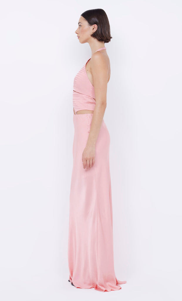 Alabama Halter Dress in Pink Sherbet by Bec + Bridge