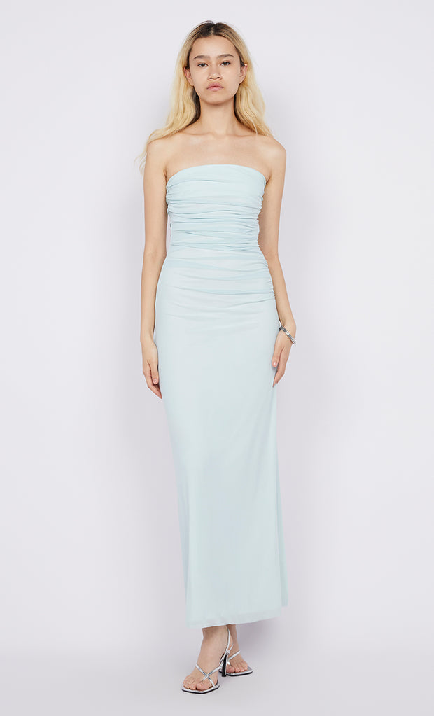 ALARA STRAPLESS DRESS - OCEAN MIST