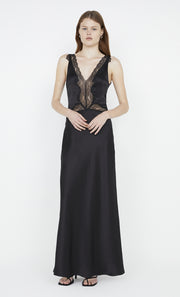 Allegra Lace Trim Maxi Dess in black by Bec + Bridge