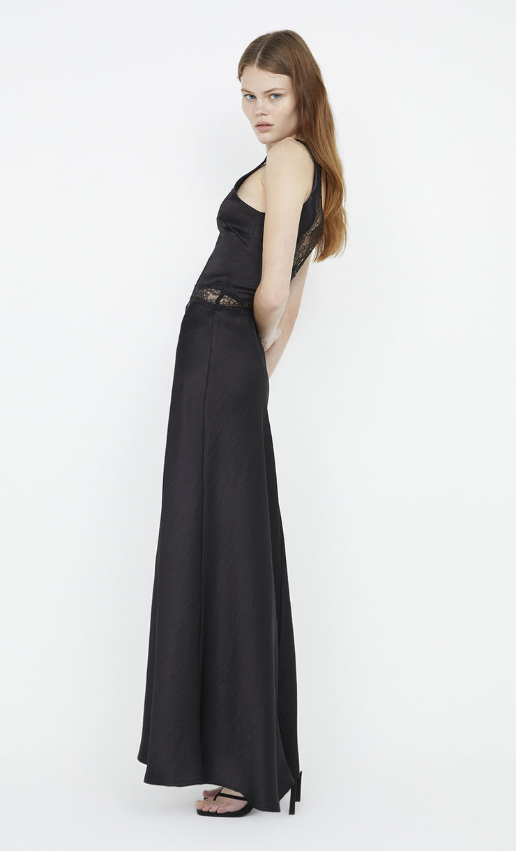 Allegra Lace Trim Maxi Dess in black by Bec + Bridge