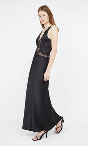 Allegra Lace Trim Maxi Dess in black by Bec + Bridge