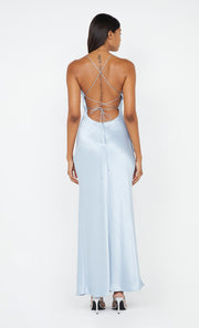 Allegra Tie Maxi Dress in Dusty Blue by Bec + Bridge