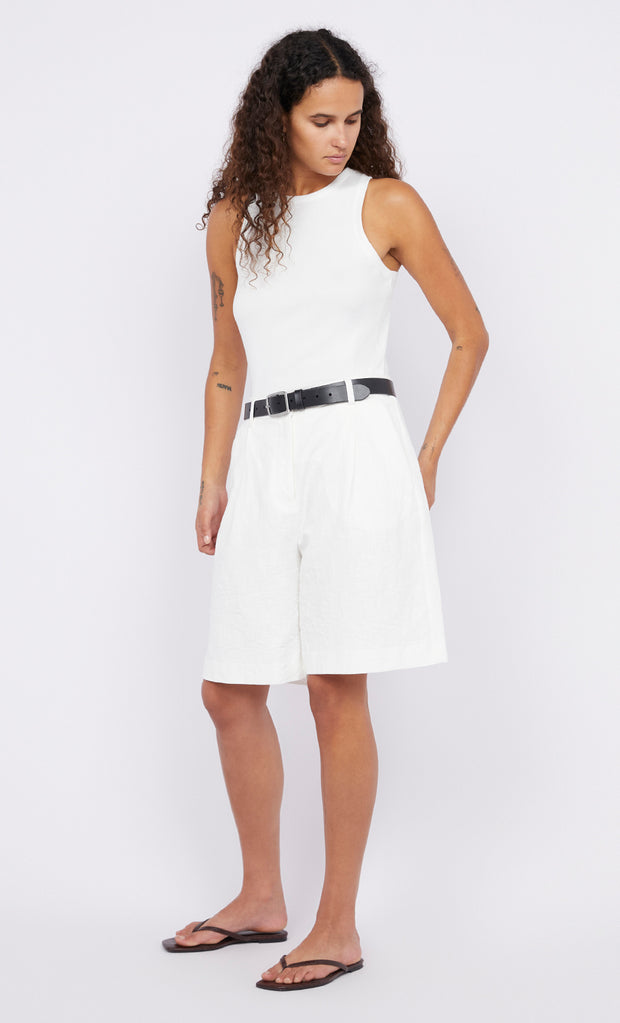 Anthea Bermuda Short in White by Bec + Bridge