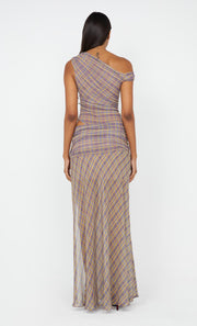 Aurelia Maxi Dress in Violet Check by Be + Bridge