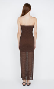 Aurora Strapless Dress in choc by Bec + Bridge