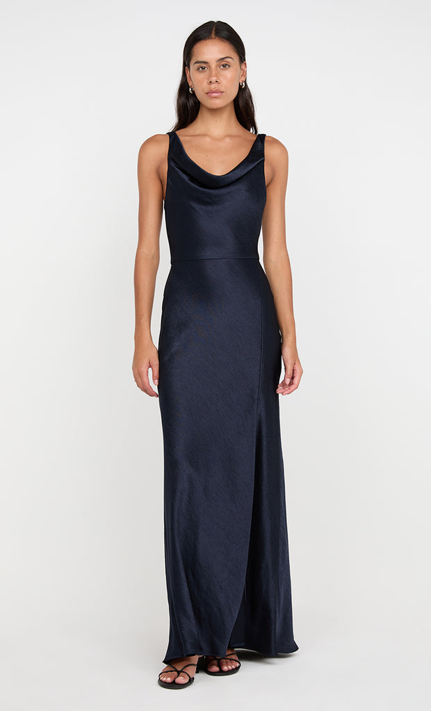 AUSTEN COWL NECK MAXI DRESS - INK