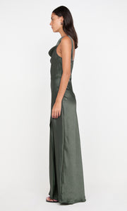 AUSTEN COWL NECK MAXI DRESS - DARK WILLOW