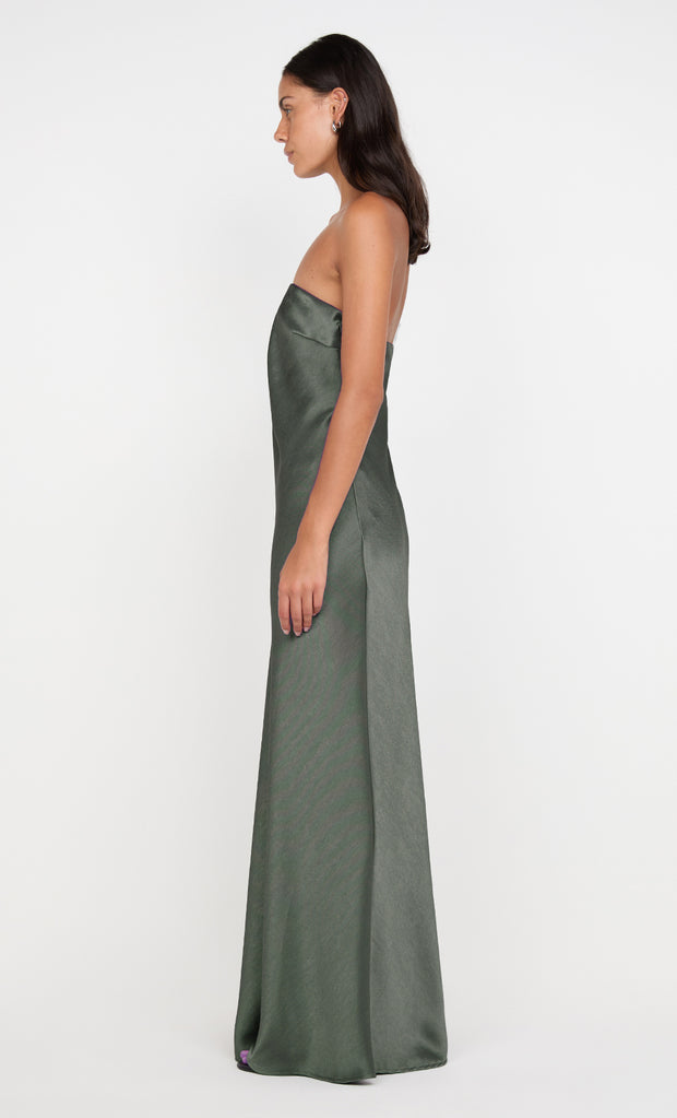 AUSTEN STRAPLESS MAXI DRESS - DARK WILLOW