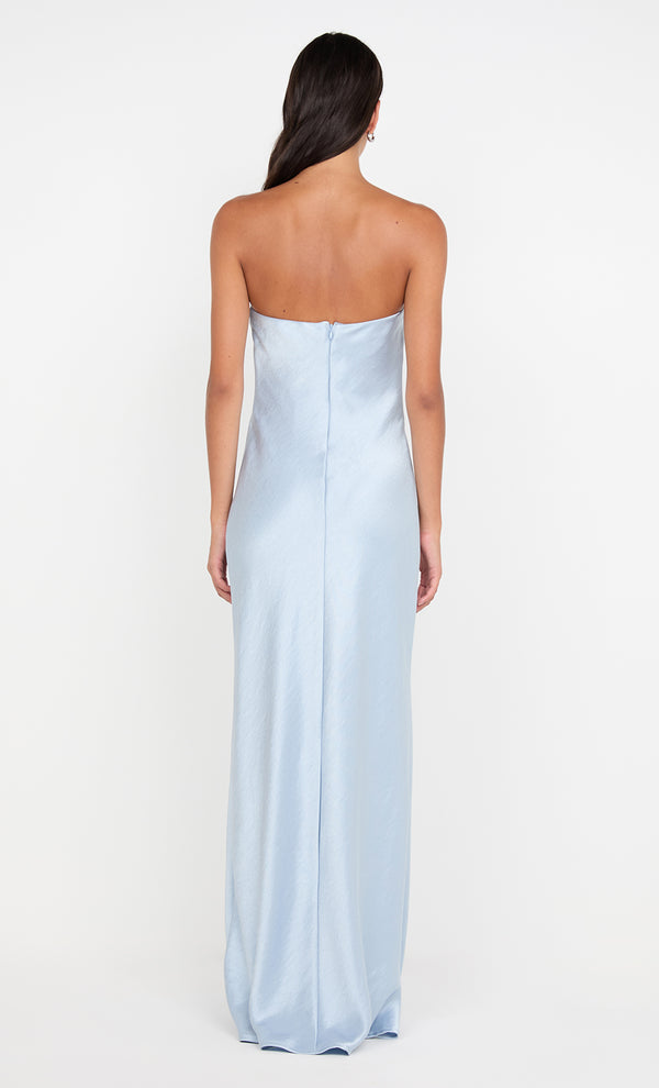 AUSTEN STRAPLESS MAXI DRESS - DUSTY BLUE