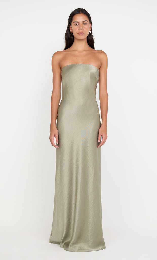 Austen Strapless Dress in Sage by Bec + Bridge