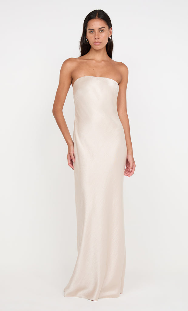 AUSTEN STRAPLESS MAXI DRESS - SAND