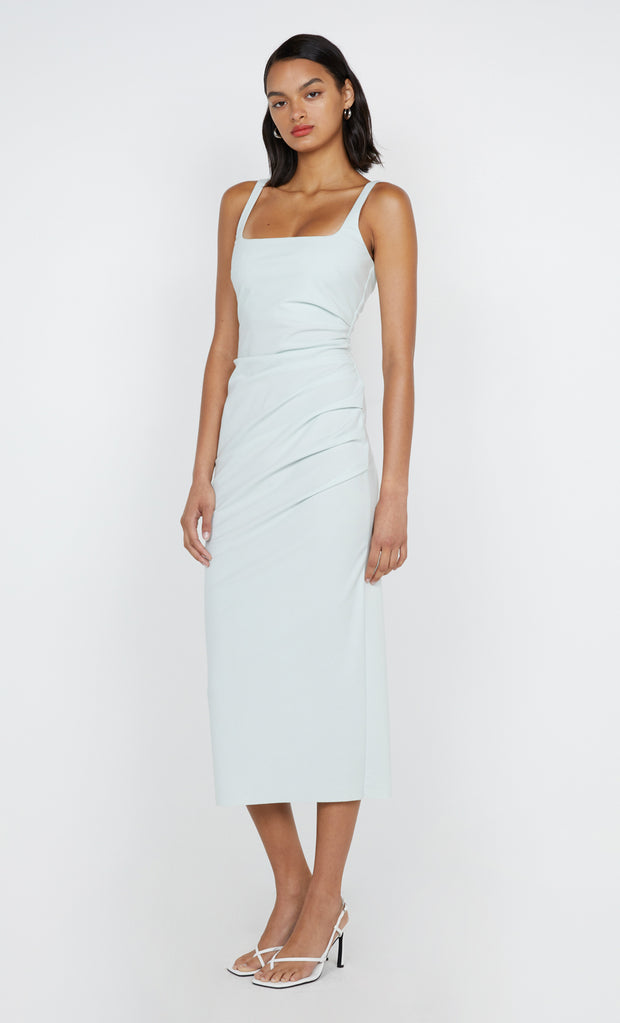 Aveline Tuck Midi Dress in Ocean Mist by Bec + Bridge