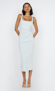 Aveline Tuck Midi Dress in Ocean Mist by Bec + Bridge