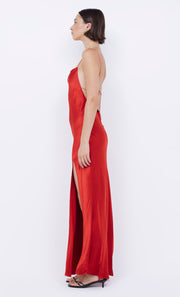 Ayala Cowl Maxi Dress in Crimson by Bec + Bridge