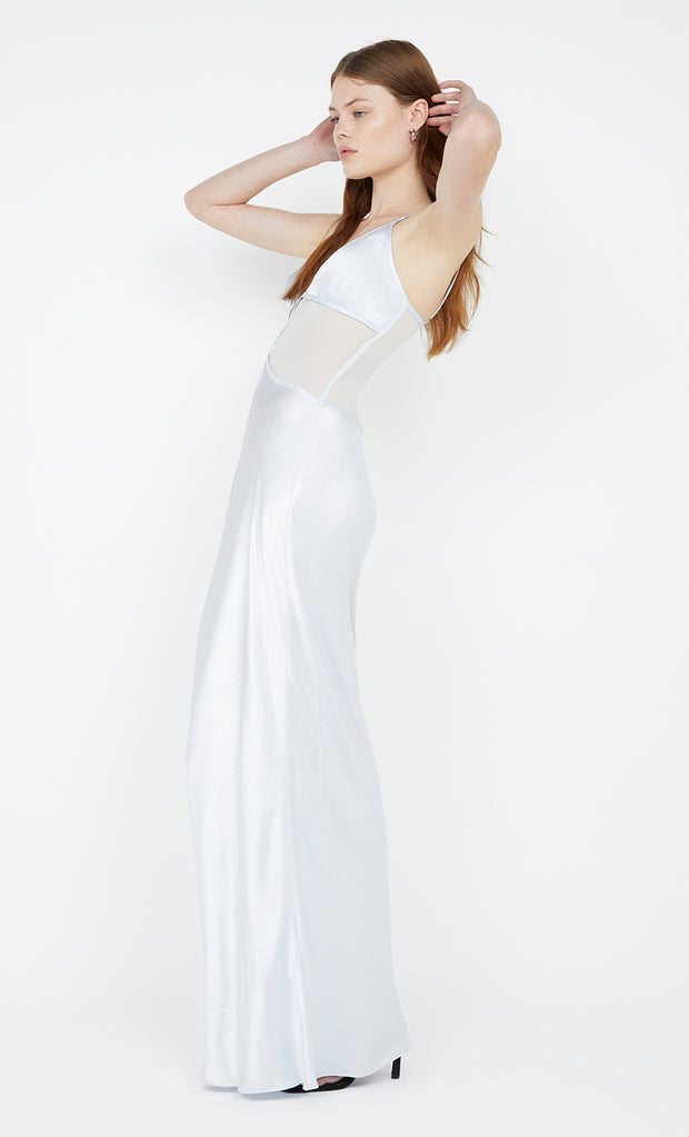 Ayala Maxi Dress in silver blue by Bec + Bridge