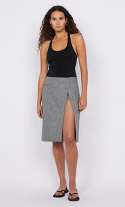 AYEN MIDI SKORT - CHARCOAL