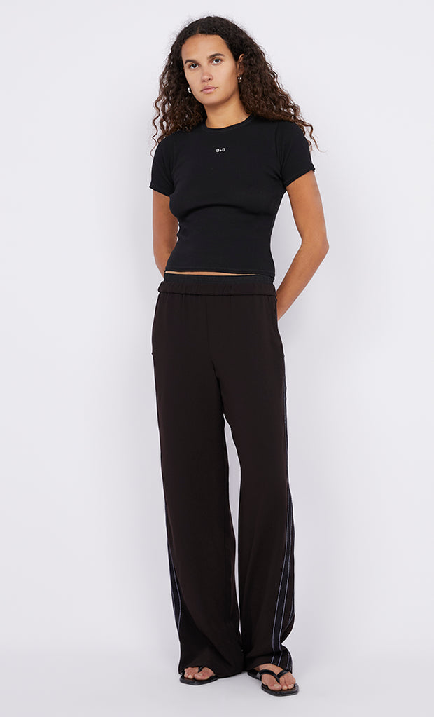 B+B Rib Tee in Black by Bec + Bridge