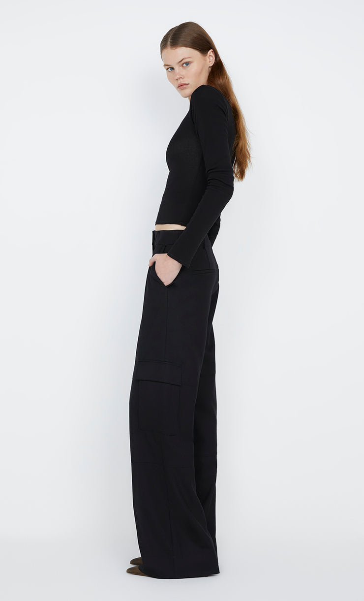 B+B Long Sleeve Top in black by Bec + Bridge