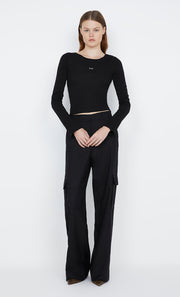 B+B Long Sleeve Top in black by Bec + Bridge