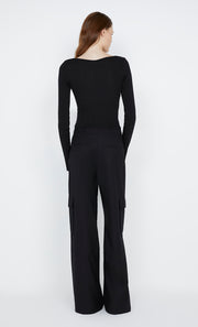 B+B Long Sleeve Top in black by Bec + Bridge