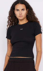 B+B RIB TEE - BLACK