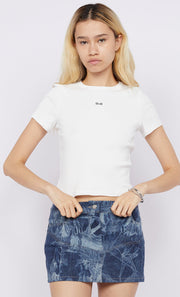 B+B RIB TEE - IVORY