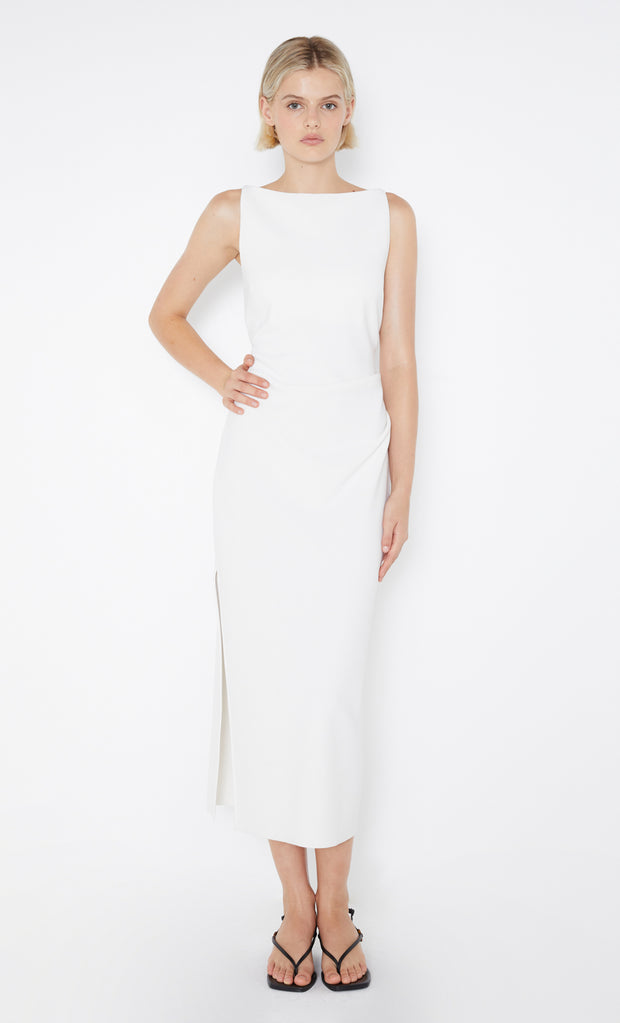 Be Mine Tuck Midi Dress in Ivory by Bec + Bridge