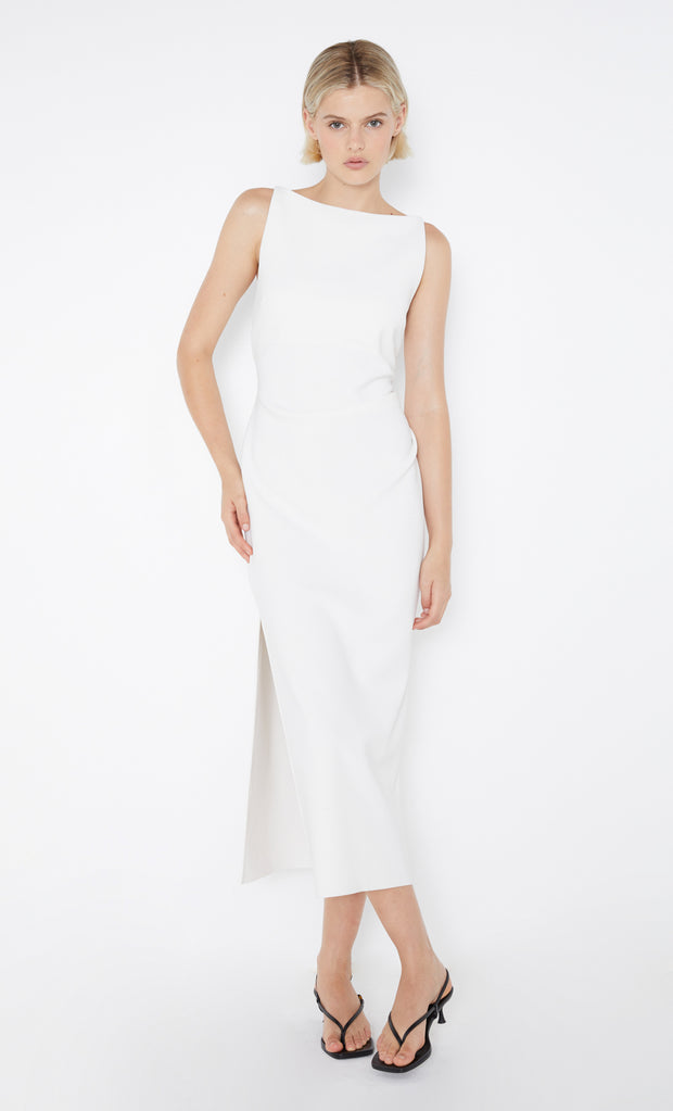 Be Mine Tuck Midi Dress in Ivory by Bec + Bridge