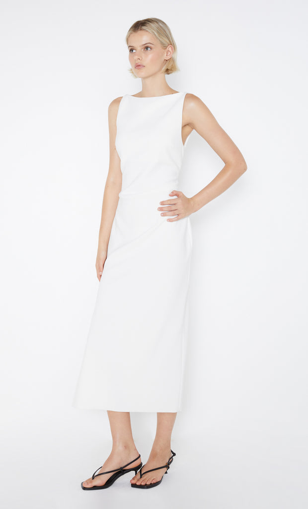 Be Mine Tuck Midi Dress in Ivory by Bec + Bridge