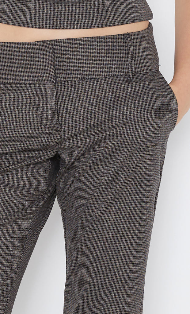 BORDEAUX STRAIGHT LEG PANT - CHECK