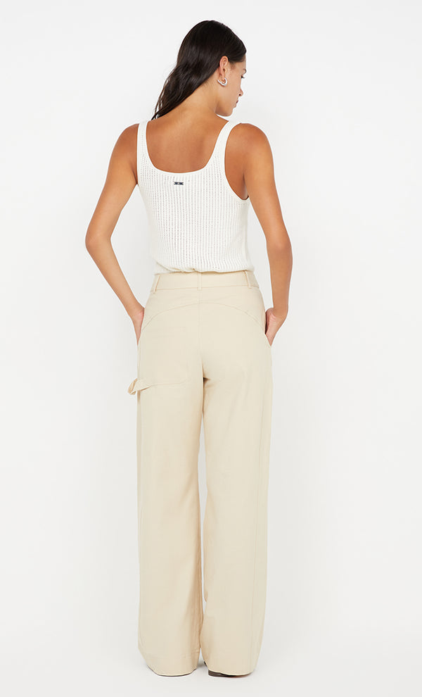 Callie Scoop Neck Singlet in Ivory by Bec + Bridge