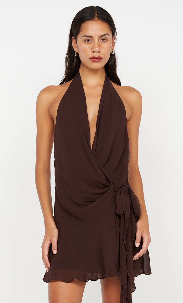 Celyse Mini Dress in Dark Choc by Bec + Bridge