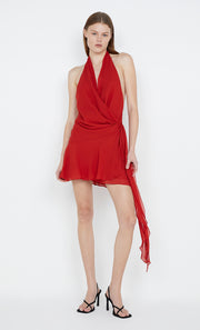 CELYSE MINI DRESS - ROUGE