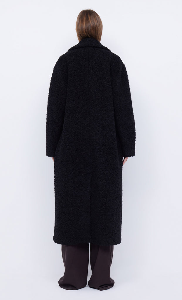 CHEYENNE LONGLINE COAT - BLACK