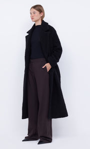 CHEYENNE LONGLINE COAT - BLACK